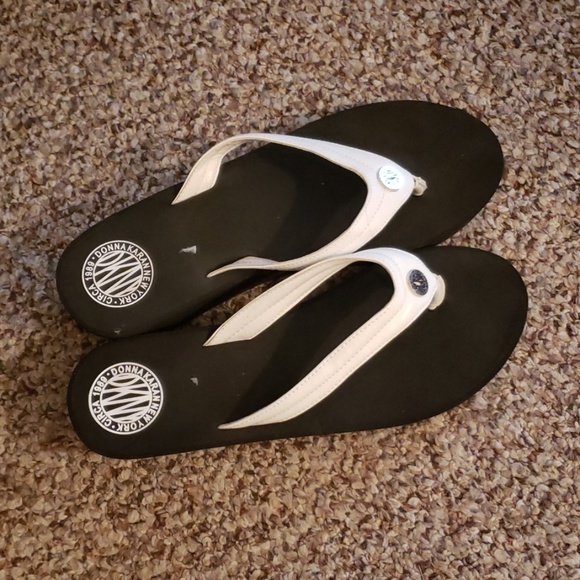 donna karan flip flops